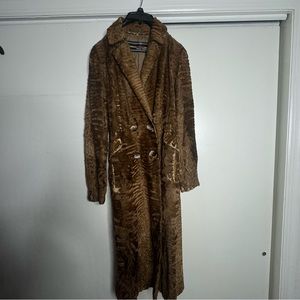 Brown Faux Fur Long Coat